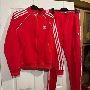 Adidas Red Firebird Marching Tracksuit